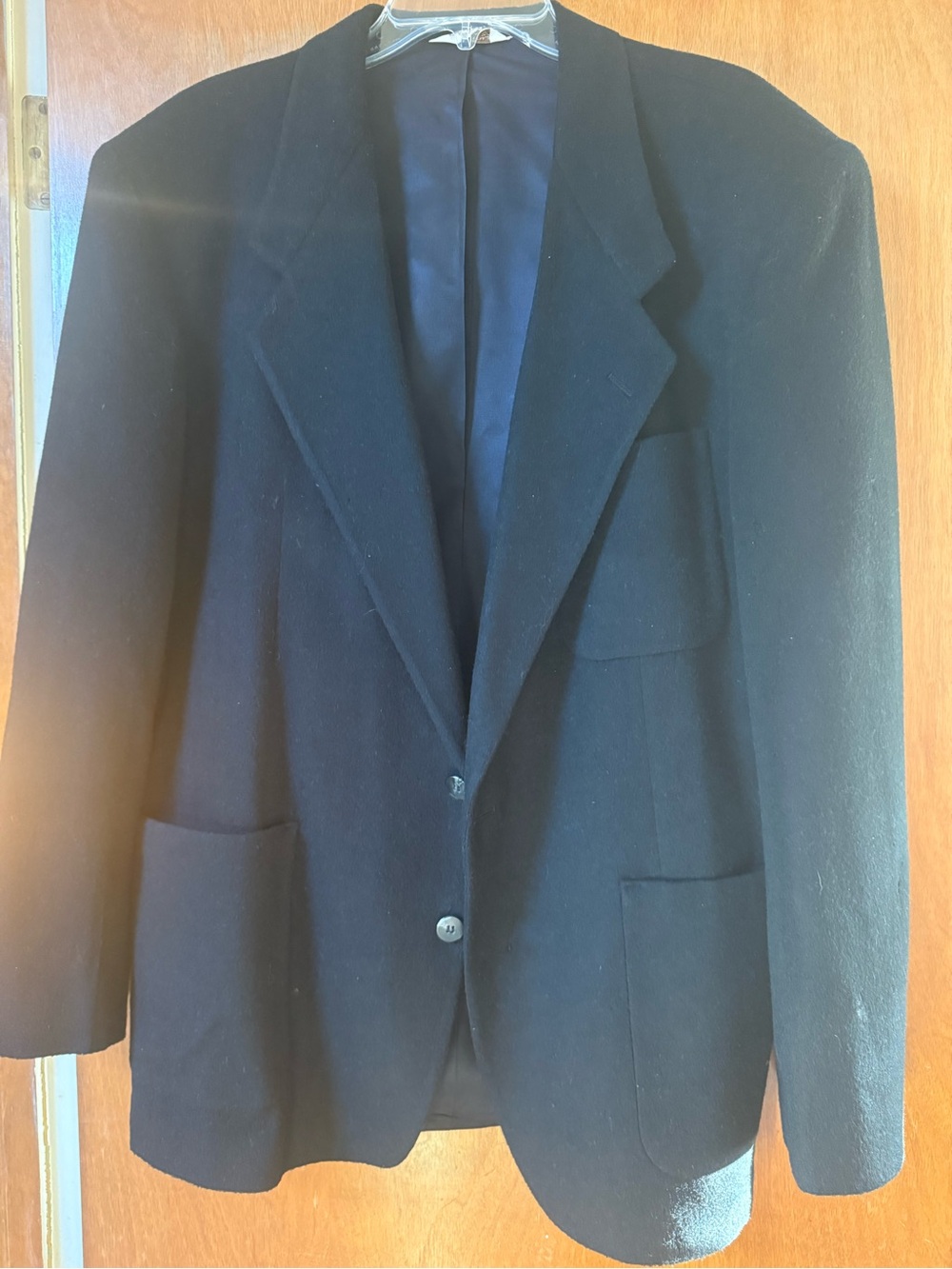 Alan Michael Men's Black Wool-Blend Sport Coat Blazer